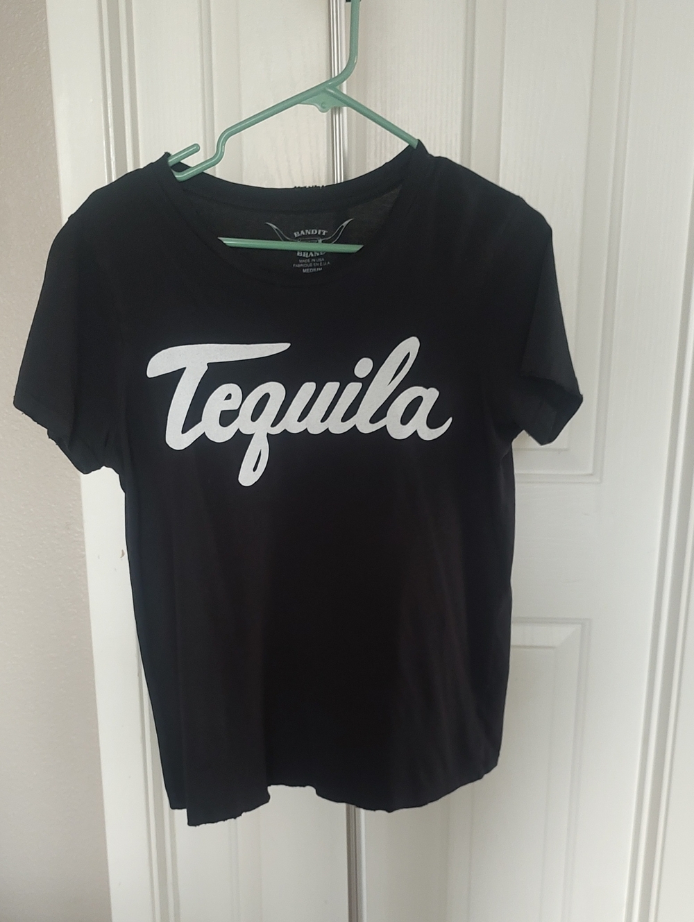 Tequila Graphic Tee - Black with White Script